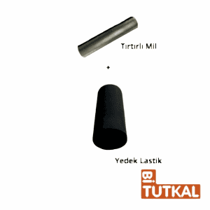 Umur Tutkal Sürme Merdanesi Yedek Lastiği ve Tırtırlı Mili