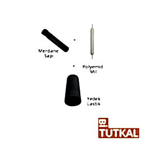 Umur Tutkal Sürme Merdanesi Yedek Lastiği + Yedek Sap + Polyemid Mili